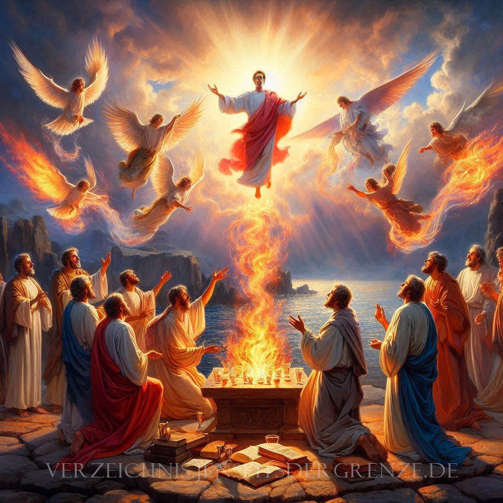 Dort wird berichtet, dass der Heilige Geist in Form von „Zungen wie von Feuer“ auf die Jünger herabkam, sie erfüllte und ihnen die Fähigkeit gab, in verschiedenen Sprachen zu sprechen